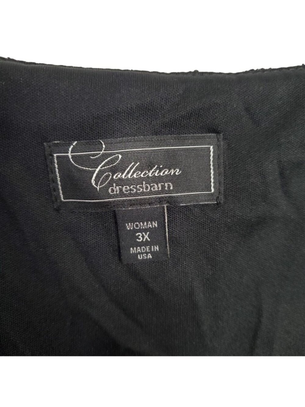 DressBarn Collection Sz 3X Top Open Knit Cold Shoulder Ribbon Tie Peplum Silver - Picture 3 of 9